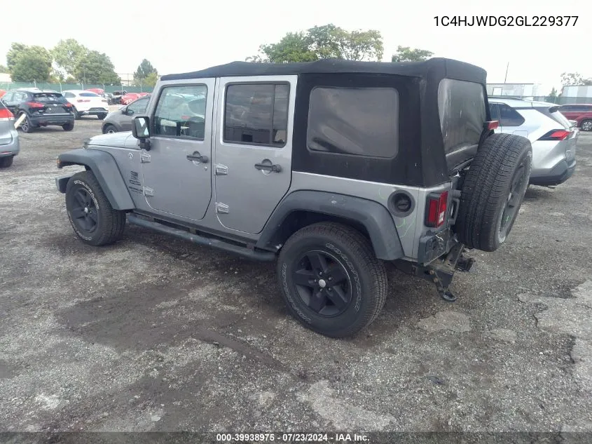 1C4HJWDG2GL229377 2016 Jeep Wrangler Unlimited Sport