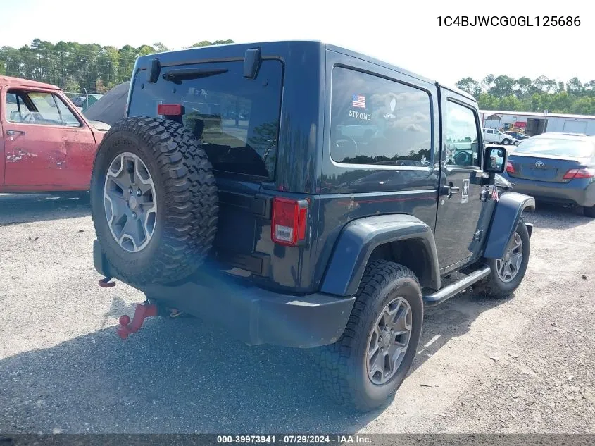 2016 Jeep Wrangler Rubicon VIN: 1C4BJWCG0GL125686 Lot: 39973941