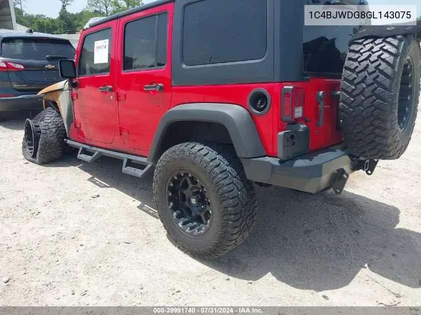 1C4BJWDG8GL143075 2016 Jeep Wrangler Unlimited Sport