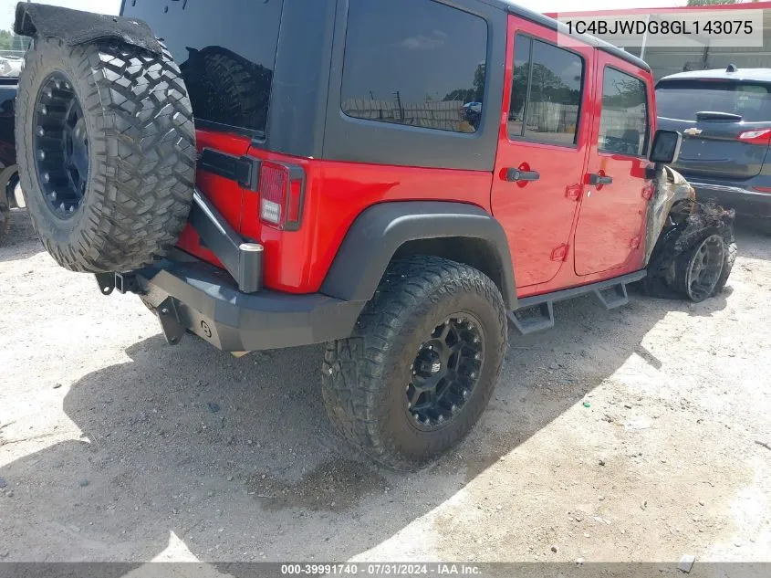 1C4BJWDG8GL143075 2016 Jeep Wrangler Unlimited Sport