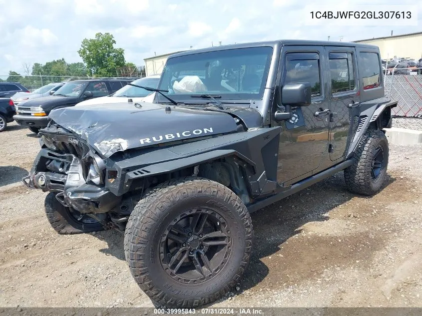 1C4BJWFG2GL307613 2016 Jeep Wrangler Unlimited Rubicon