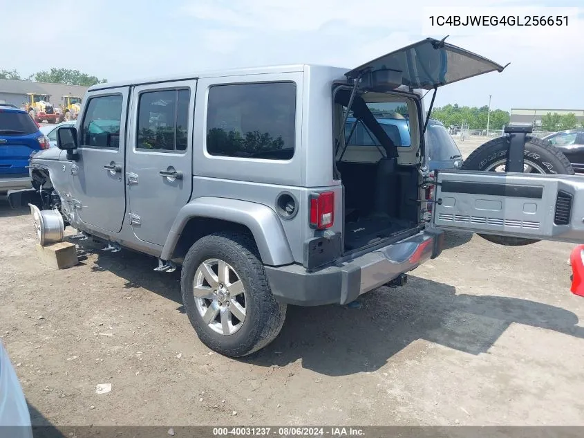 1C4BJWEG4GL256651 2016 Jeep Wrangler Unlimited Sahara