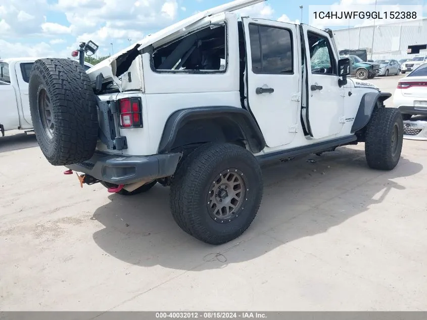 1C4HJWFG9GL152388 2016 Jeep Wrangler Unlimited Rubicon Hard Rock