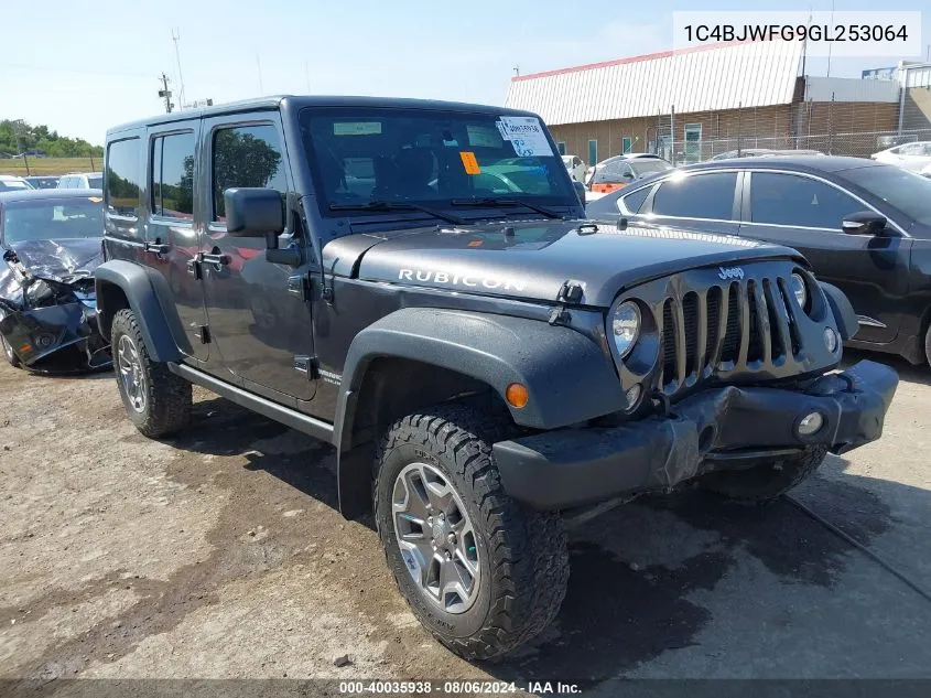 2016 Jeep Wrangler Unlimited Rubicon VIN: 1C4BJWFG9GL253064 Lot: 40035938