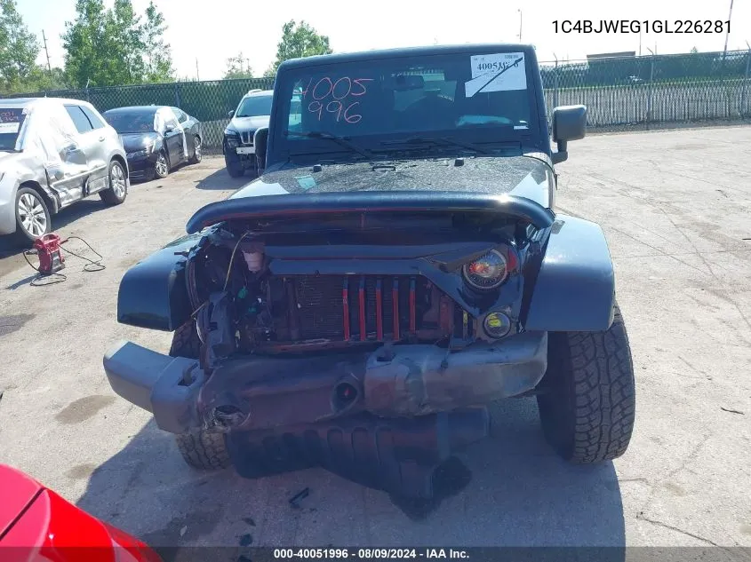 1C4BJWEG1GL226281 2016 Jeep Wrangler Unlimited Sahara