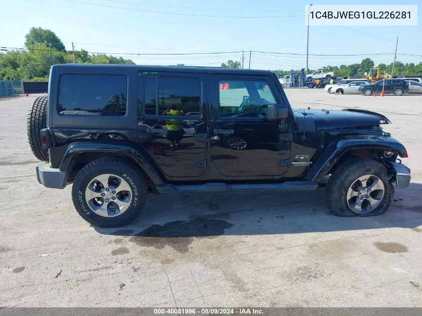 2016 Jeep Wrangler Unlimited Sahara VIN: 1C4BJWEG1GL226281 Lot: 40051996