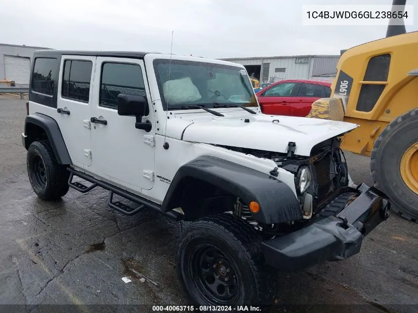 2016 Jeep Wrangler Unlimited Willys Wheeler VIN: 1C4BJWDG6GL238654 Lot: 40063715