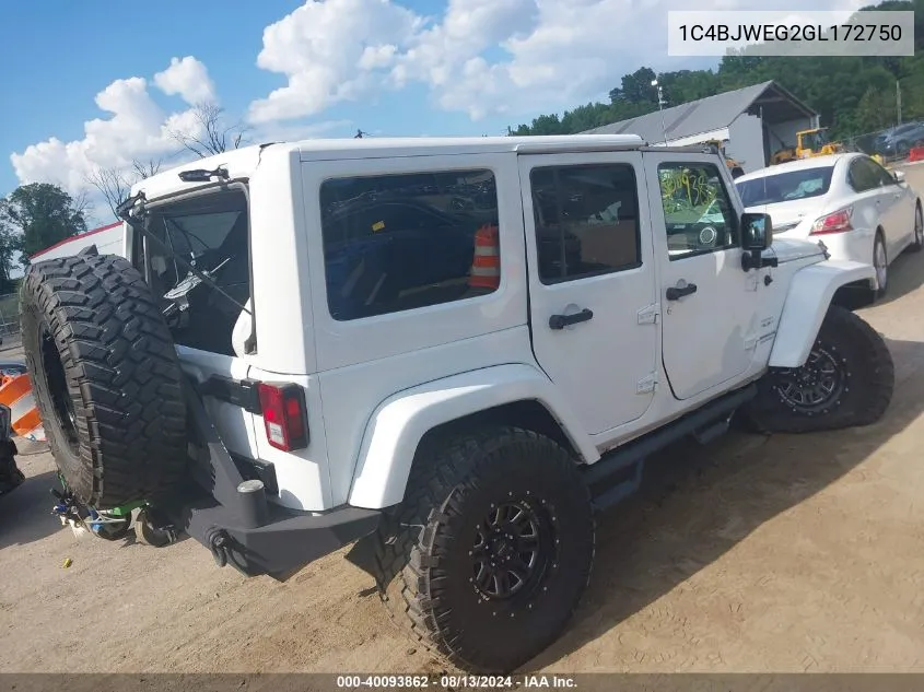 1C4BJWEG2GL172750 2016 Jeep Wrangler Unlimited Sahara