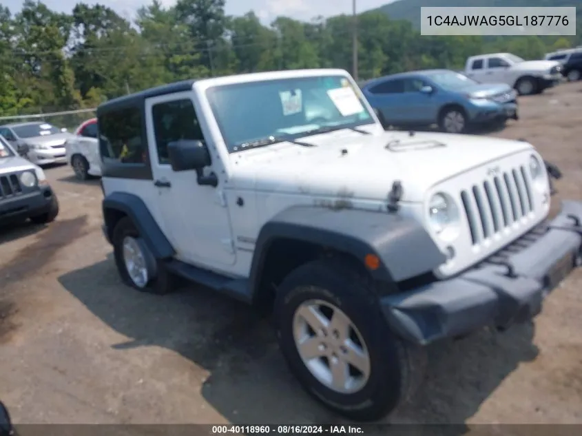 2016 Jeep Wrangler Sport VIN: 1C4AJWAG5GL187776 Lot: 40118960