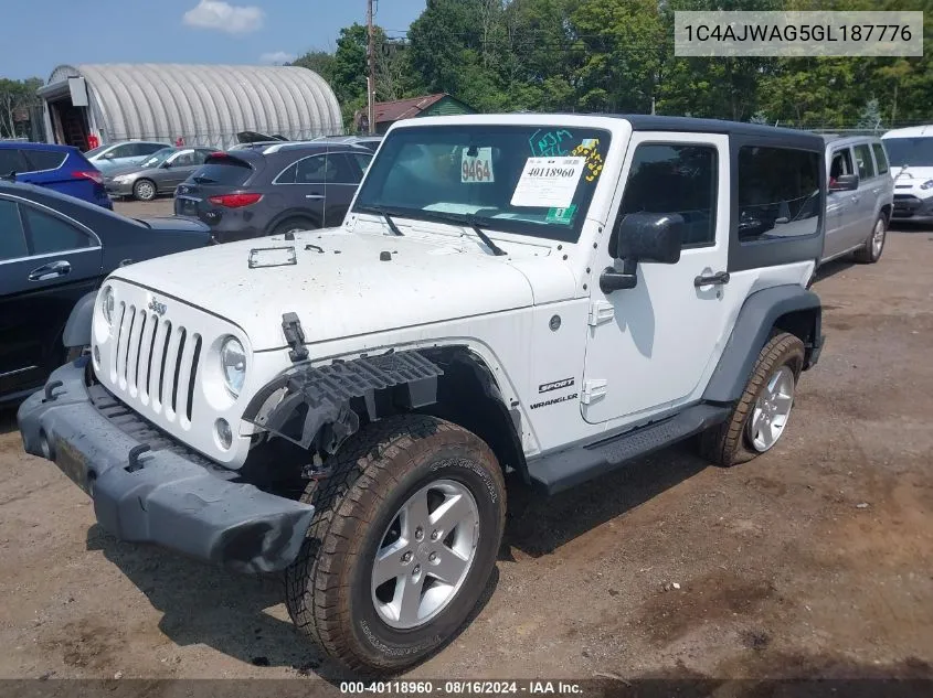 2016 Jeep Wrangler Sport VIN: 1C4AJWAG5GL187776 Lot: 40118960