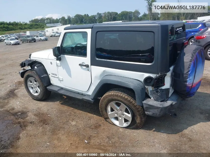 1C4AJWAG5GL187776 2016 Jeep Wrangler Sport