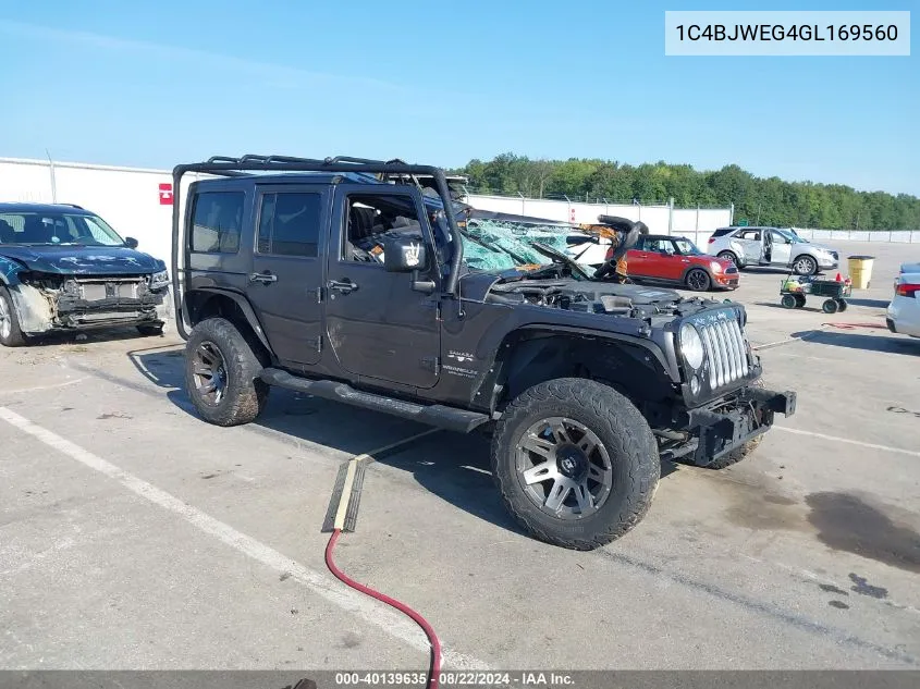 2016 Jeep Wrangler Unlimited Sahara VIN: 1C4BJWEG4GL169560 Lot: 40139635