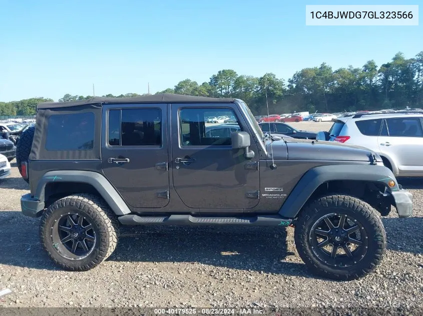 1C4BJWDG7GL323566 2016 Jeep Wrangler Unlimited Sport