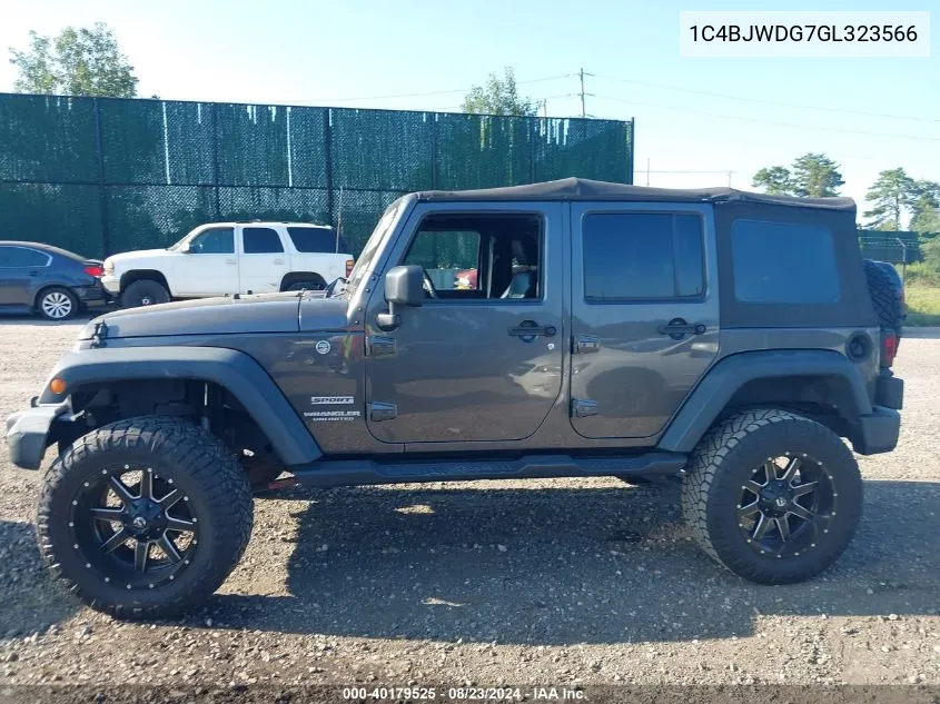 1C4BJWDG7GL323566 2016 Jeep Wrangler Unlimited Sport