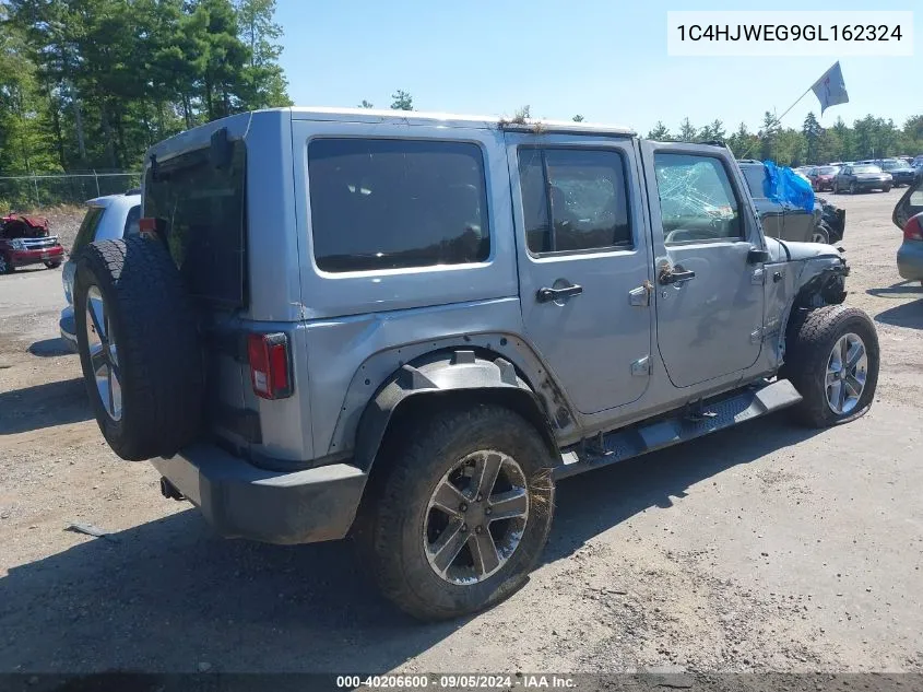 2016 Jeep Wrangler Unlimited Sahara VIN: 1C4HJWEG9GL162324 Lot: 40206600