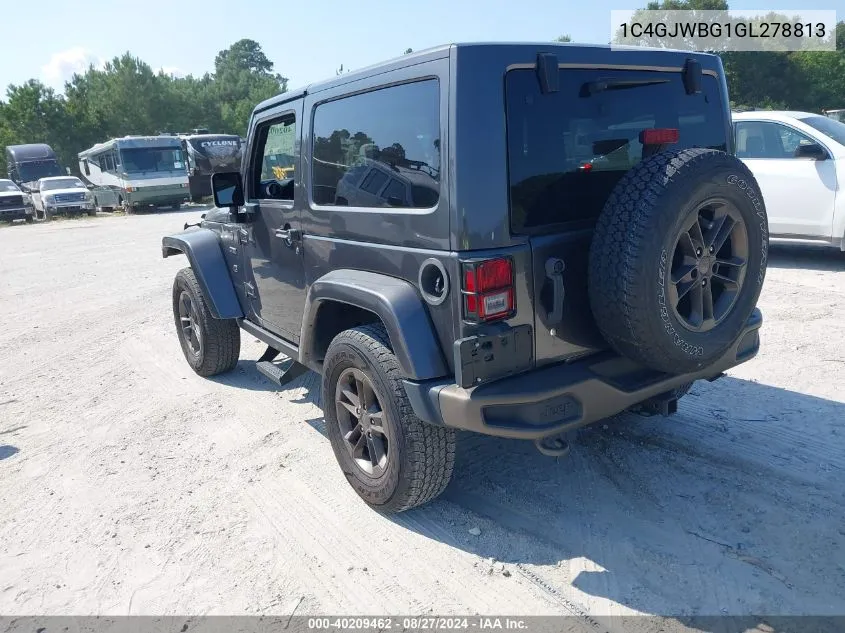 2016 Jeep Wrangler 75Th Anniversary VIN: 1C4GJWBG1GL278813 Lot: 40209462