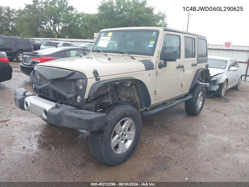 1C4BJWDG6GL290625 2016 Jeep Wrangler Unlimited Sport