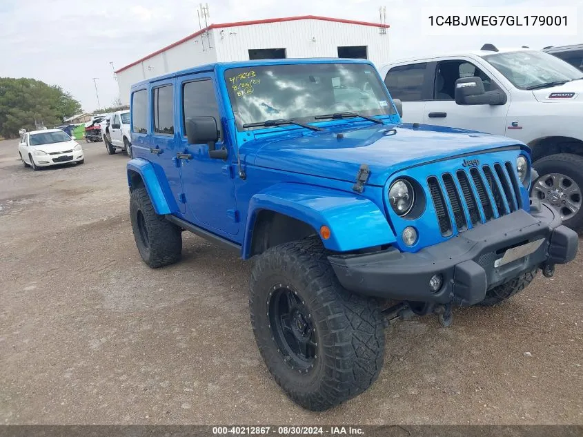 1C4BJWEG7GL179001 2016 Jeep Wrangler Unlimited Backcountry