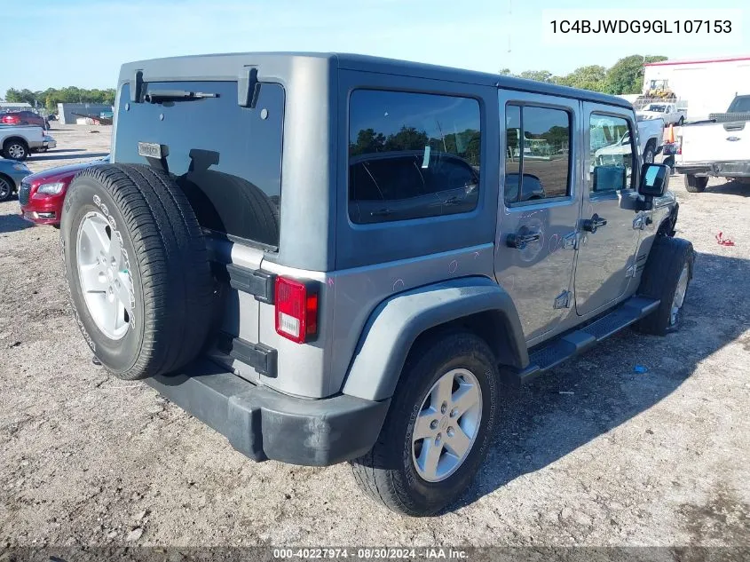 1C4BJWDG9GL107153 2016 Jeep Wrangler Unlimited Sport