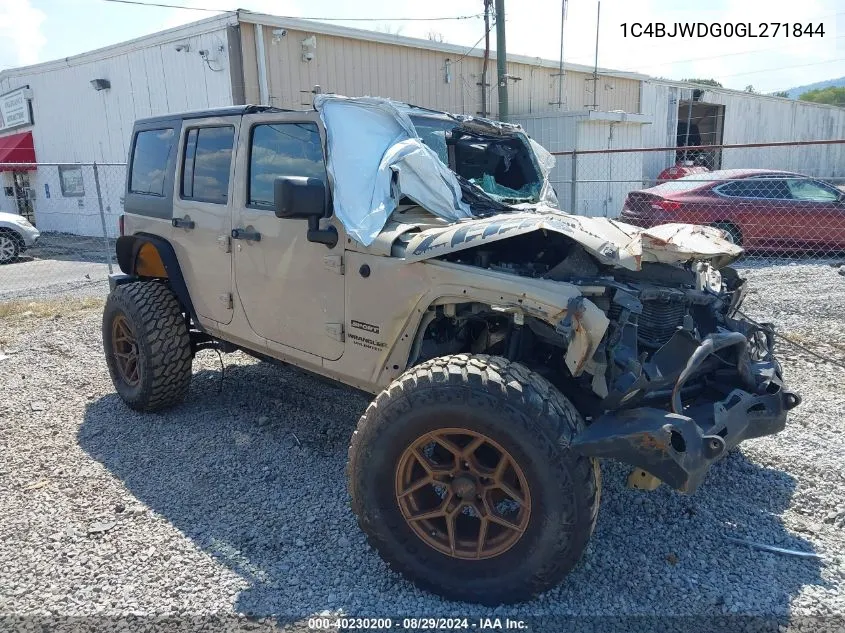 2016 Jeep Wrangler Unlimited Sport VIN: 1C4BJWDG0GL271844 Lot: 40230200