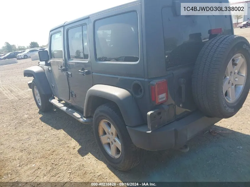 1C4BJWDG3GL338002 2016 Jeep Wrangler Unlimited Sport