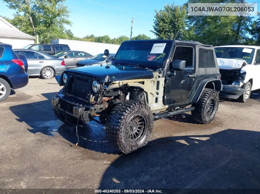 2016 Jeep Wrangler Sport VIN: 1C4AJWAG7GL206053 Lot: 40240203