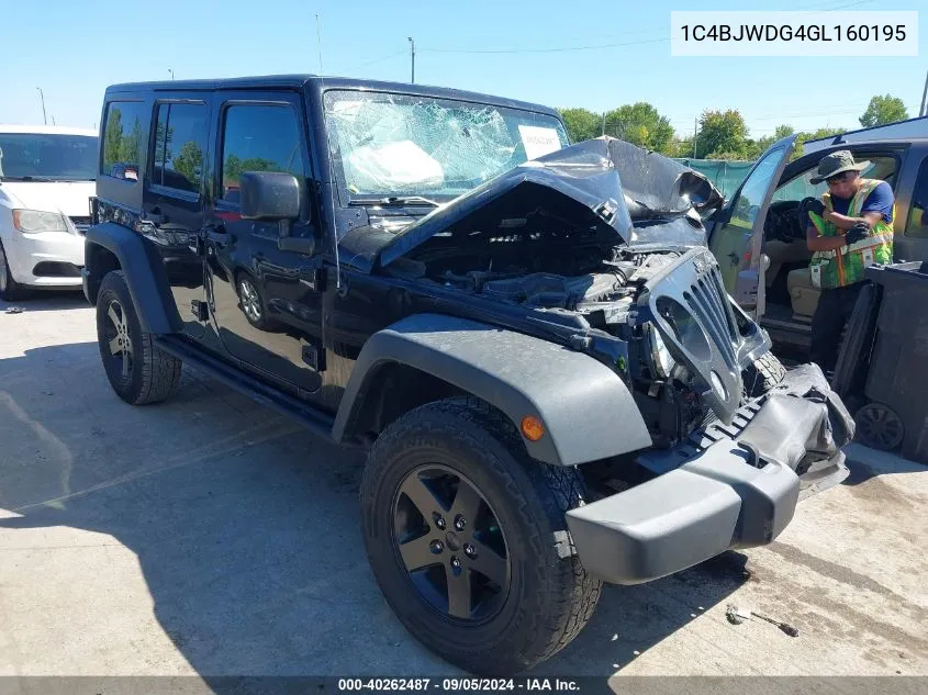 2016 Jeep Wrangler Unlimited Black Bear VIN: 1C4BJWDG4GL160195 Lot: 40262487