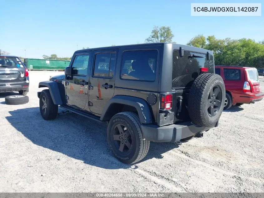 2016 Jeep Wrangler Unlimited Black Bear VIN: 1C4BJWDGXGL142087 Lot: 40284658