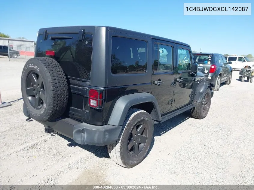 2016 Jeep Wrangler Unlimited Black Bear VIN: 1C4BJWDGXGL142087 Lot: 40284658