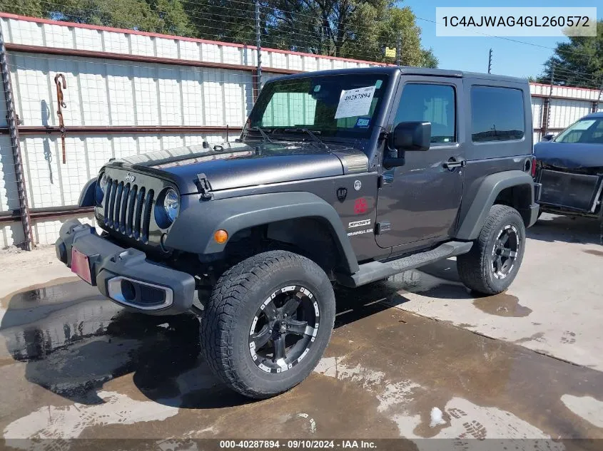 2016 Jeep Wrangler Sport VIN: 1C4AJWAG4GL260572 Lot: 40287894