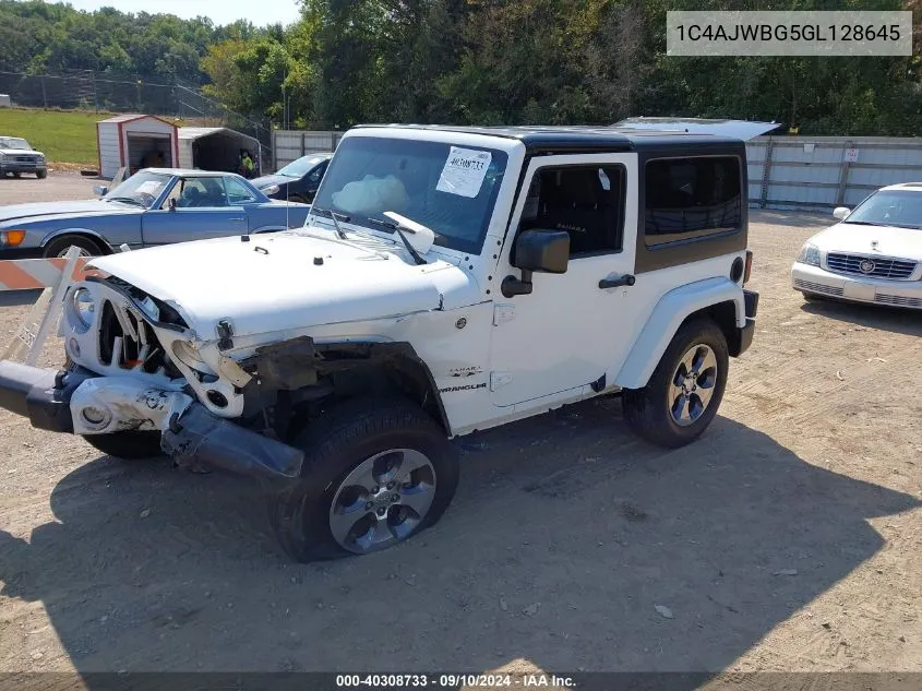 2016 Jeep Wrangler Sahara VIN: 1C4AJWBG5GL128645 Lot: 40308733