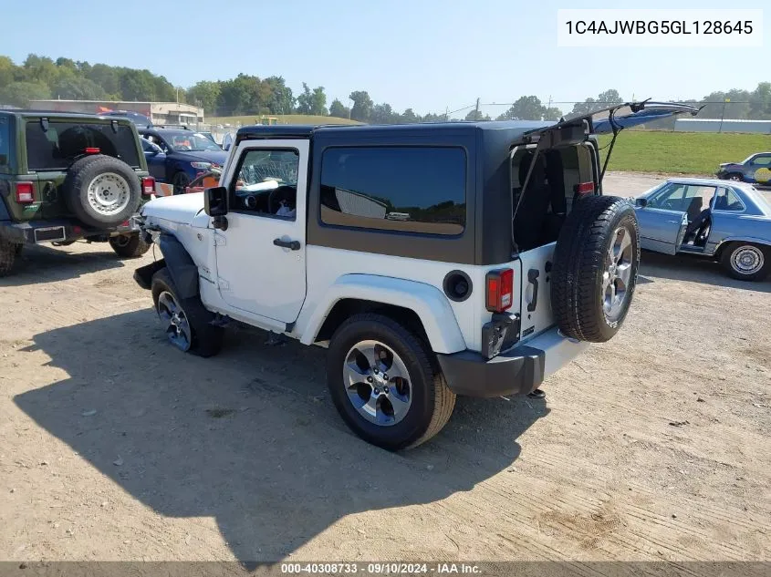 2016 Jeep Wrangler Sahara VIN: 1C4AJWBG5GL128645 Lot: 40308733