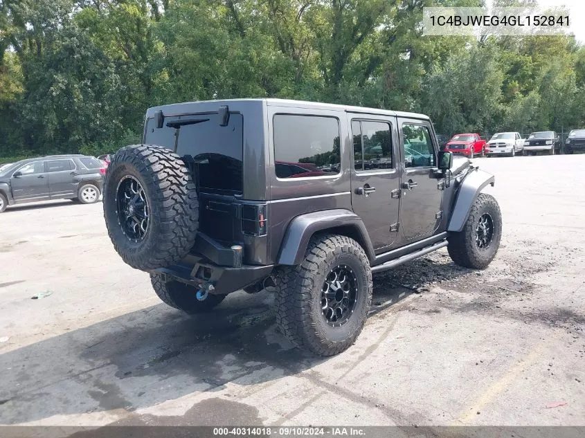 1C4BJWEG4GL152841 2016 Jeep Wrangler Unlimited Backcountry