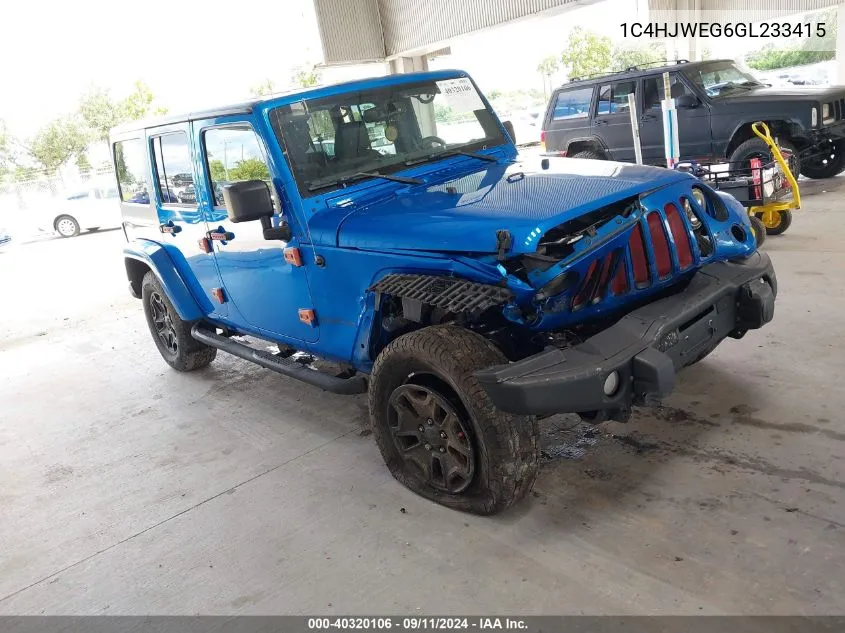 1C4HJWEG6GL233415 2016 Jeep Wrangler Unlimited Sahara