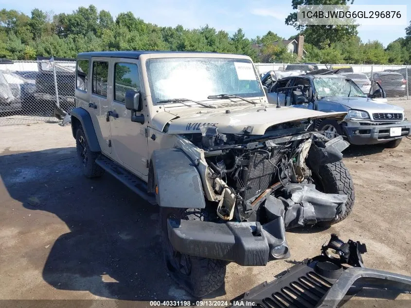 2016 Jeep Wrangler Unlimited Sport VIN: 1C4BJWDG6GL296876 Lot: 40331198