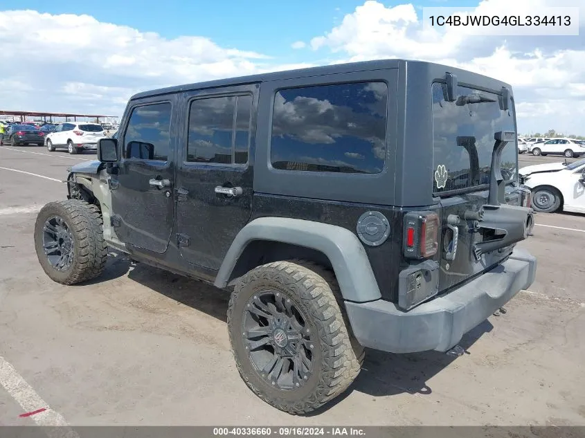 1C4BJWDG4GL334413 2016 Jeep Wrangler Unlimited Sport