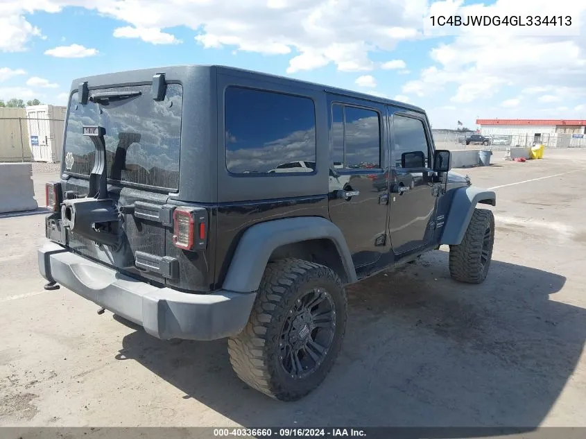 1C4BJWDG4GL334413 2016 Jeep Wrangler Unlimited Sport