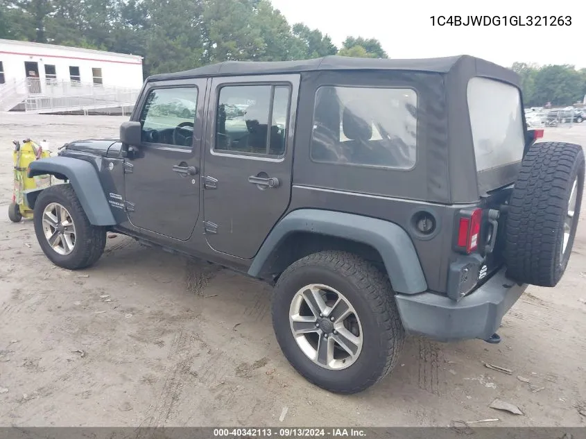 1C4BJWDG1GL321263 2016 Jeep Wrangler Unlimited Sport