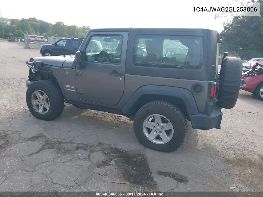 1C4AJWAG2GL253006 2016 Jeep Wrangler Sport