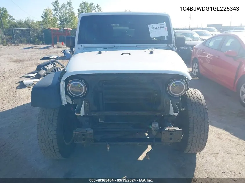 2016 Jeep Wrangler Unlimited Sport VIN: 1C4BJWDG1GL225343 Lot: 40365464