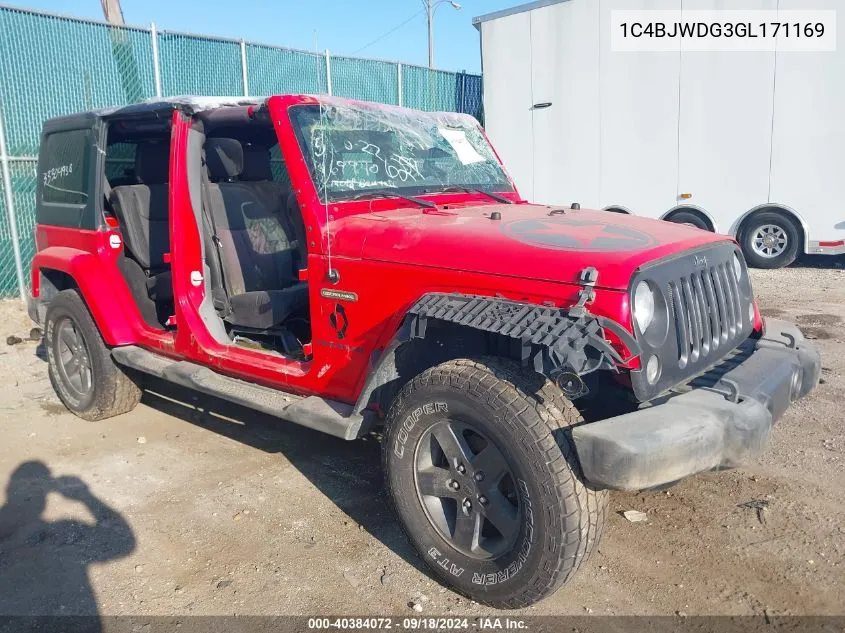 2016 Jeep Wrangler Unlimited Freedom VIN: 1C4BJWDG3GL171169 Lot: 40384072