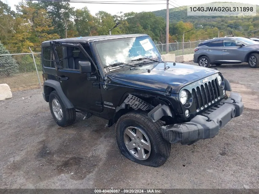 2016 Jeep Wrangler Sport VIN: 1C4GJWAG2GL311898 Lot: 40406087