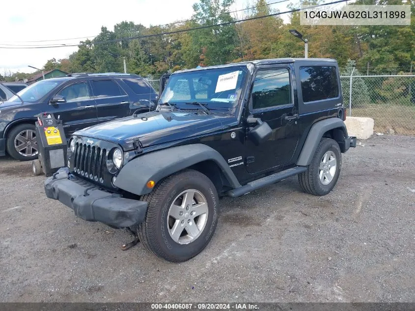 2016 Jeep Wrangler Sport VIN: 1C4GJWAG2GL311898 Lot: 40406087