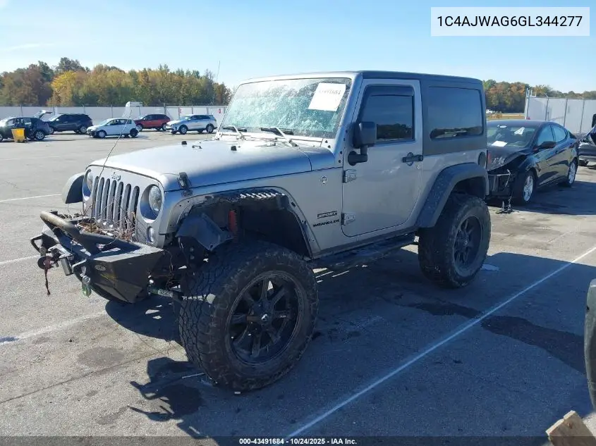 1C4AJWAG6GL344277 2016 Jeep Wrangler Sport