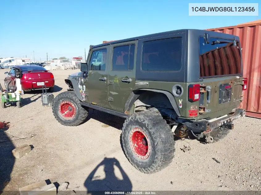 1C4BJWDG8GL123456 2016 Jeep Wrangler Unlimited Sport