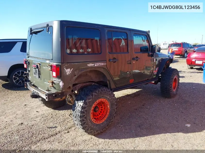 1C4BJWDG8GL123456 2016 Jeep Wrangler Unlimited Sport