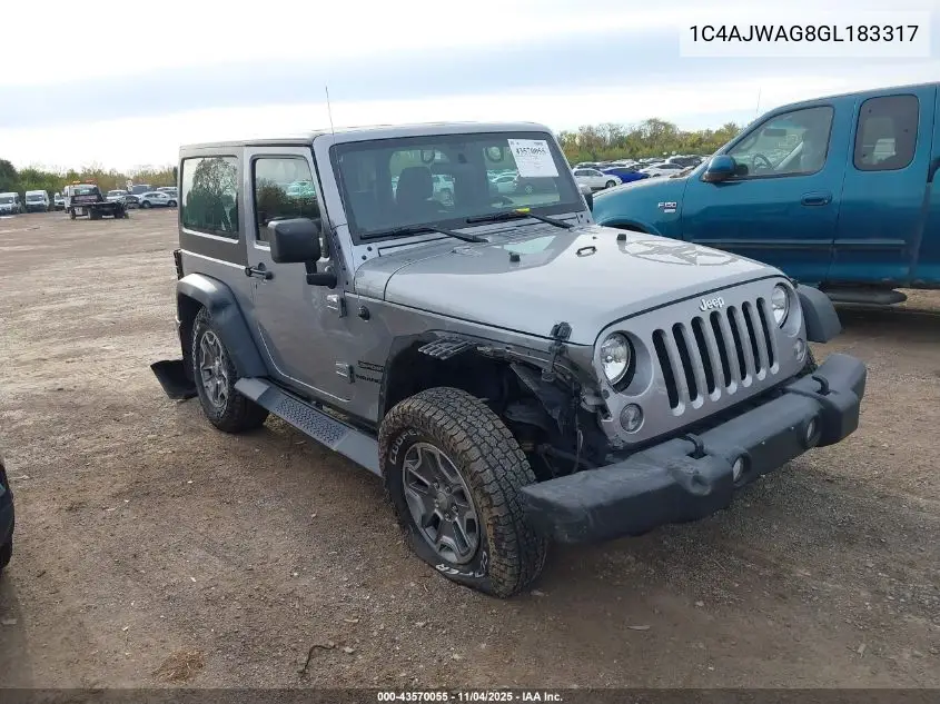 1C4AJWAG8GL183317 2016 Jeep Wrangler Sport