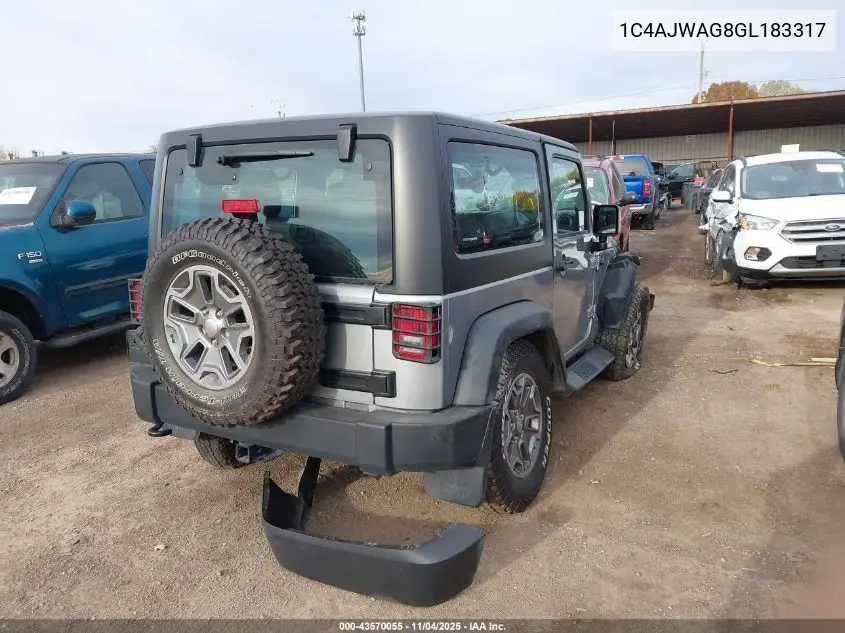 1C4AJWAG8GL183317 2016 Jeep Wrangler Sport