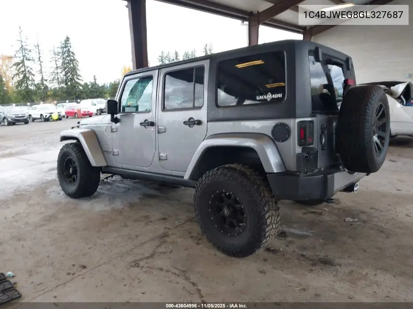 1C4BJWEG8GL327687 2016 Jeep Wrangler Unlimited Sahara