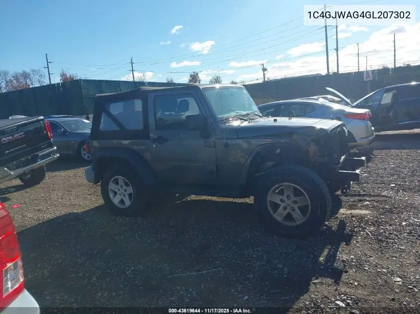 1C4GJWAG4GL207302 2016 Jeep Wrangler Sport